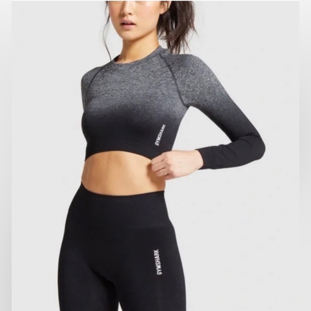 Gymshark Adapt Ombre Seamless Long Sleeve Crop Top